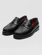 Naked Wolfe Кожени мокасини Riviera в черно Riviera Black Studs