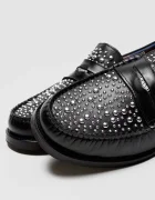 Naked Wolfe Кожени мокасини Riviera в черно Riviera Black Studs