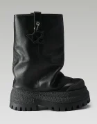 Naked Wolfe Кожени обувки Disturb в черно с платформа Disturb Leather Black