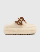 Naked Wolfe Пантофи Blizzard в бежово Blizzard Sand Suede/Shearling