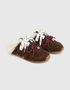 Naked Wolfe пантофи дамски от велур Adorn кафяви Adorn Brown Suede