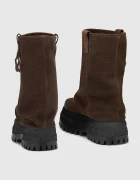 Naked Wolfe Велурени ботуши Disturb в кафяво с платформа Disturb Chocolate Suede