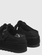 Naked Wolfe Велурени чехли Blizzard в черно Blizzard Suede Shearling Black