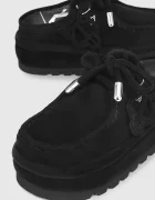 Naked Wolfe Велурени чехли Blizzard в черно Blizzard Suede Shearling Black