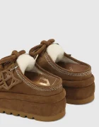 Naked Wolfe Велурени чехли Blizzard в кафяво Blizzard Suede Shearling Tan
