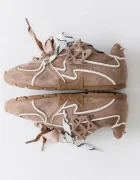 Naked Wolfe Велурени маратонки Adored в бежово Adored Mushroom Suede