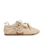 Naked Wolfe Велурени маратонки Adored в бежово Adored Off White Suede