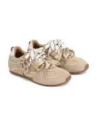 Naked Wolfe Велурени маратонки Adored в бежово Adored Off White Suede