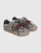 Naked Wolfe Велурени маратонки Adored в сиво Adored Grey Suede