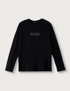 Napapijri блуза с дълги ръкави за деца от памук S-NEW BOX LOGO LS черна NP0A8B3N9411