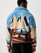 Napapijri суичър с цип мъжки от полар Fleece син NP0A8AO4FXC1