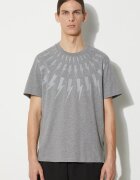 Neil Barrett Памучна тениска Fairisle Thunderbolt Slim