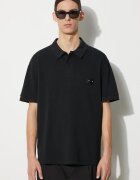 Neil Barrett Памучна тениска с яка Loose Pierced Nipple Polo