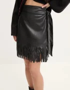 Never Fully Dressed Пола Vegan Leather Mini Fringe Jaspre