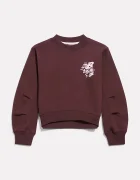 New Balance суичър за деца с памук виолетов YT62678S