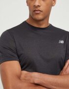 New Balance Тениска за трениране Athletics MT41253BK в черно с изчистен дизайн