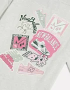 New Balance уголемена тениска за деца от памук сива YT62G5XF