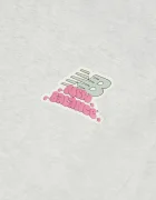 New Balance уголемена тениска за деца от памук сива YT62G5XF