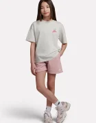 New Balance уголемена тениска за деца от памук сива YT62G5XF