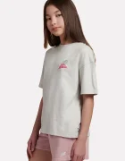 New Balance уголемена тениска за деца от памук сива YT62G5XF