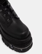 NEW ROCK ботуши под коляното дамски от кожа ITALI NEGRO IMPERFECT TANK NEGRO E-34 черни M-235-C11