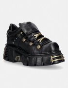 NEW ROCK CRUST NEGRO TOWER NEGRO ORO VIEJO обувки дамски от кожа черни с платформа M-120N-C116