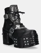 NEW ROCK Кожени боти ITALI NEGRO BOX PLANE