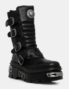 NEW ROCK Кожени кубинки CRUST NEGRO REACTOR CASCO TOBERAS