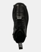 NEW ROCK Кожени кубинки CRUST NEGRO + REACTOR NEGRO в черно с платформа M-WALL083CCT-S12