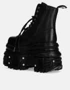 NEW ROCK Кожени кубинки CRUST NEGRO + TANK NEGRO TORNILLOS E-34 в черно с платформа M-MILI083CCT-C4