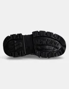 NEW ROCK Кожени кубинки CRUST NEGRO + TANK NEGRO TORNILLOS E-34 в черно с платформа M-MILI083CCT-C4