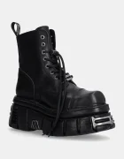 NEW ROCK Кожени кубинки Nomada Negro + Tower Negro Acero E14
