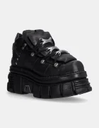 NEW ROCK Кожени маратонки Negro + Nomada Negro + Tower Negro Lateral E-14 в черно M-106-S29