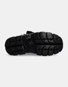 NEW ROCK Кожени маратонки Nomada Negro + Tower Negro Lateral E14 Acero в черно M-106-S112