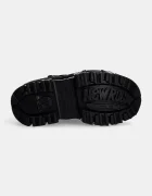 NEW ROCK Кожени обувки Crust Negro Negro + Tank Casco Negro в черно с платформа M-WALL285-S2