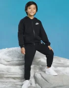 Nike спортен комплект анцуг за деца с памук черен 86L445