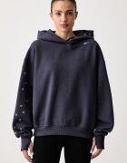 nike sportswear суичър с качулка дамски с памук Studio Fleece сив IX7043.013