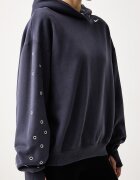nike sportswear суичър с качулка дамски с памук Studio Fleece сив IX7043.013