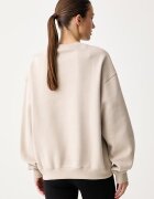 nike sportswear уголемен суичър дамски с памук Studio Fleece бежов IM8082.236