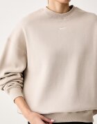 nike sportswear уголемен суичър дамски с памук Studio Fleece бежов IM8082.236