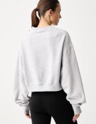 nike sportswear уголемен суичър дамски с памук Studio Fleece сив IX7045.012