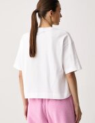 nike sportswear уголемена тениска дамска от памук бяла IO7462.100