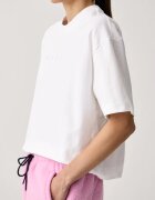 nike sportswear уголемена тениска дамска от памук бяла IO7462.100