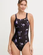 Nike Цял бански в черно с меки чашки NESSF014