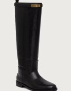 Nokwol ботуши под коляното дамски от кожа Vera Black Leather черни Vera Black Leather
