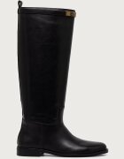 Nokwol ботуши под коляното дамски от кожа Vera Black Leather черни Vera Black Leather