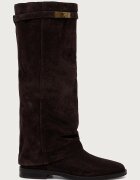 Nokwol ботуши под коляното дамски от кожа Vespa Brown Double Dye Suede кафяви Vespa Brown Double Dye Suede