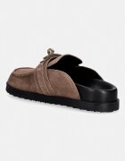 Nokwol чехли дамски от велур Tammy Mushroom Suede кафяви Tammy Mushroom Suede