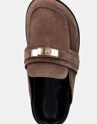 Nokwol чехли дамски от велур Tammy Mushroom Suede кафяви Tammy Mushroom Suede
