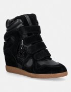 Nokwol EDEN маратонки дамски от велур черни Eden Black Leather